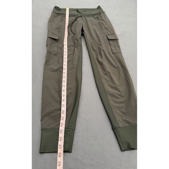 Athleta Cargo Joggers Leggings Womens Size 2 Gray Athletic Zip Pockets Stretchy - Picture 5 of 11